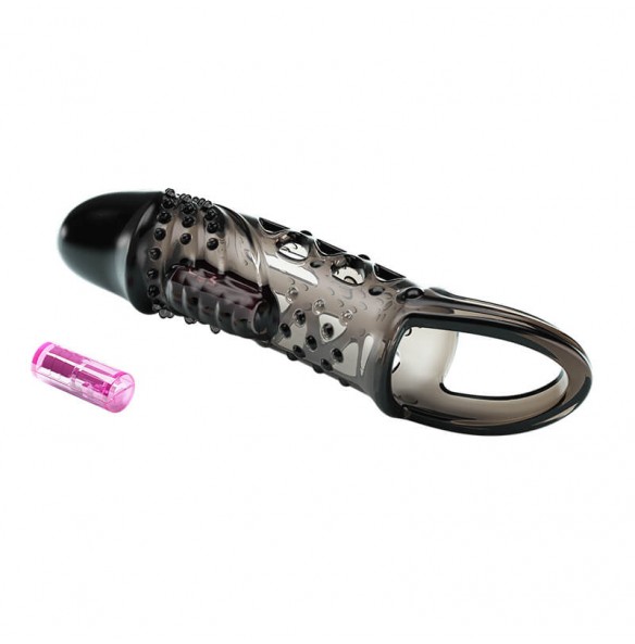 PRETTY LOVE - Cecelia Vibrating Penis Sleeve With Ball Strap (L:14cm - D:4cm) PRETTY LOVE - Cecelia Vibrating Penis Sleeve With Ball Strap (L:14cm - D:4cm)